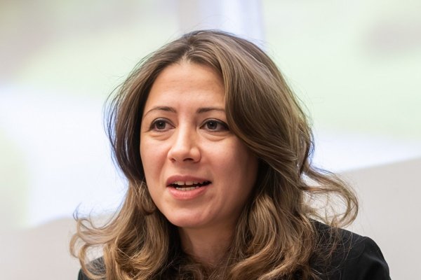 Vizepräsidentin Naghme Kamaleyan-Schmied im Zuge der Diskussion.